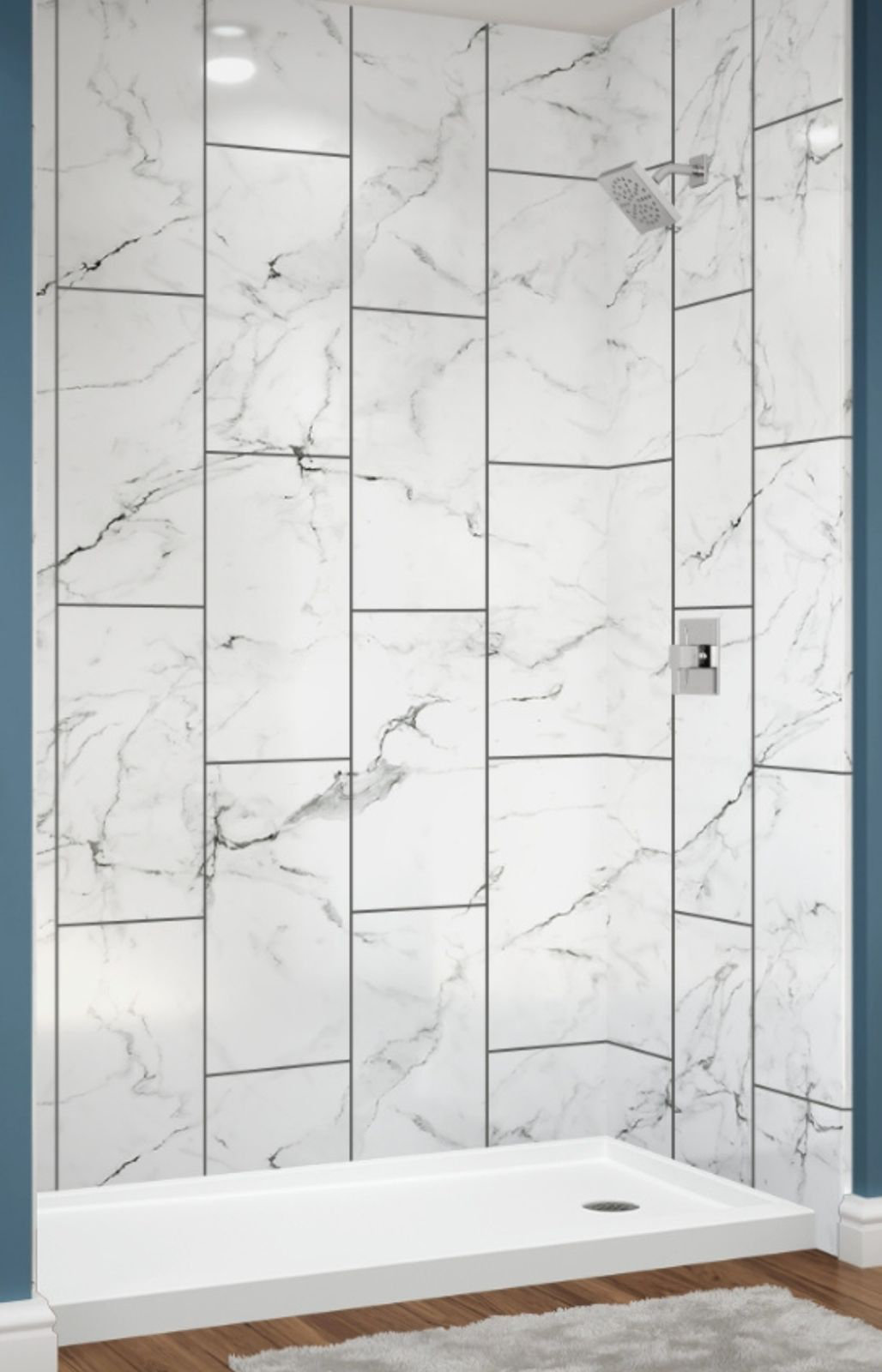 Avora Bath Venetino Walls with 12 x 24 Vertical Tile 60" x 36" x 96 ...